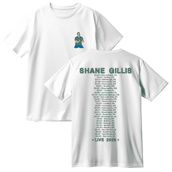 Shane Gillis 2025 Tour Cotton T-shirt Unisex Short Sleeve Crewneck Casual Streetwear Tee