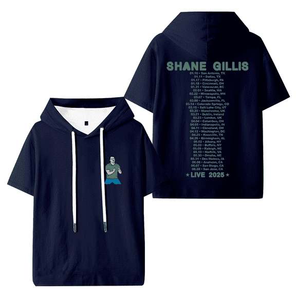 Shane Gillis 2025 Tour Hooded T-shirt Women Men Fashion Short Sleeve Tee