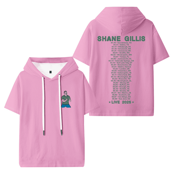 Shane Gillis 2025 Tour Hooded T-shirt Women Men Fashion Short Sleeve Tee