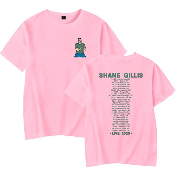 Shane Gillis 2025 Tour T-shirt Women Men Crewneck Short Sleeve Tee Casual Tops