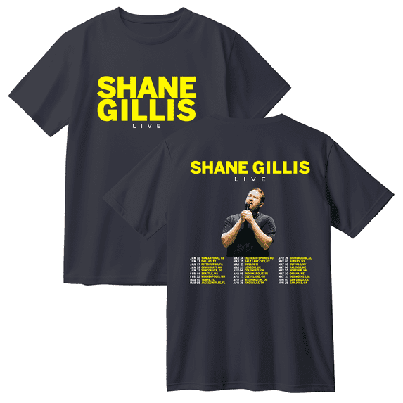 Shane Gillis Live 2025 Cotton T-shirt Unisex Short Sleeve Crewneck Casual Streetwear Tee