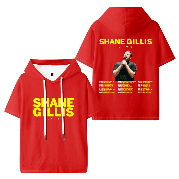 Shane Gillis Live 2025 Hooded T-shirt Women Men Fashion Short Sleeve Tee