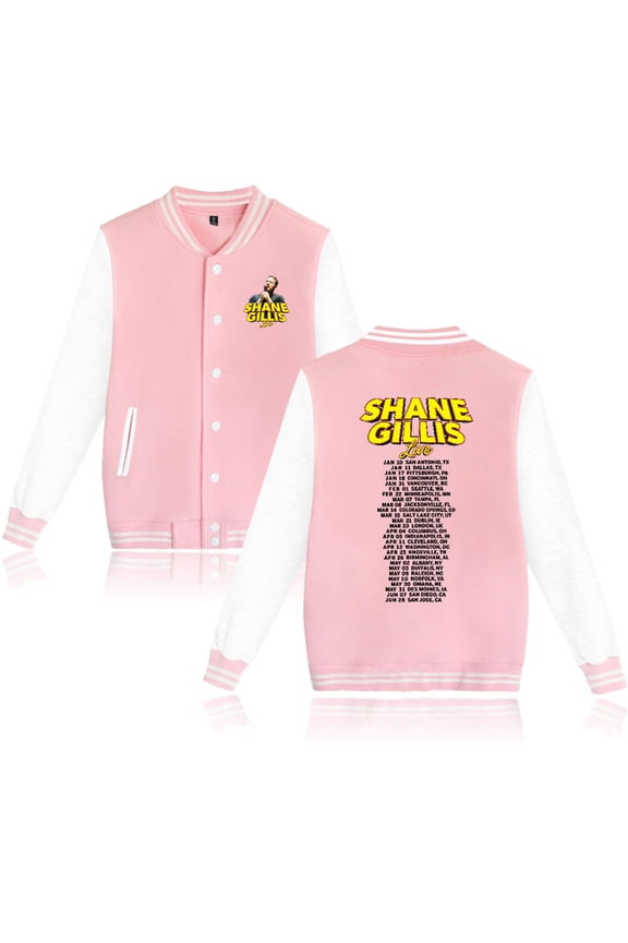 Shane Gillis Live 2025 Jackets Hip Hop Baseball Uniform Casual Longsleeve Trucksuit