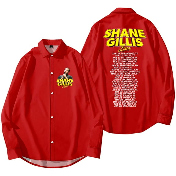 Shane Gillis Live 2025 Tour Merch Shirt Women Men Long Sleeve Casual Streetwear Clothes