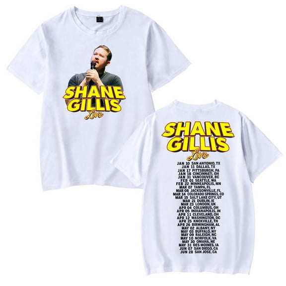 Shane Gillis Live 2025 Tour T-Shirt Women Men Casual Crewneck Short Sleeve Fashion Tee
