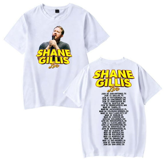 Shane Gillis Live 2025 Tour T-Shirt Women Men Casual Crewneck Short Sleeve Fashion Tee