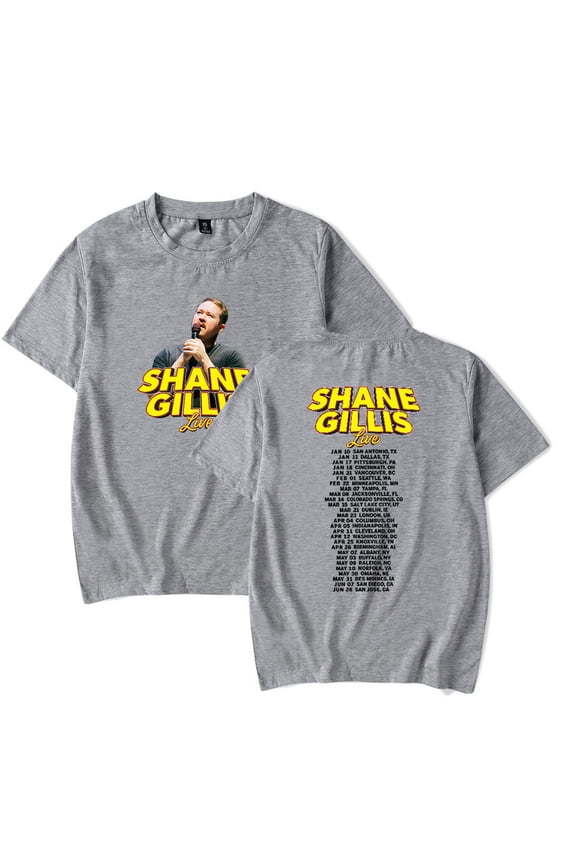 Shane Gillis Live 2025 Tshirt Cosplay Short Sleeve Hip Hop Tops Tees Casual T-shirt