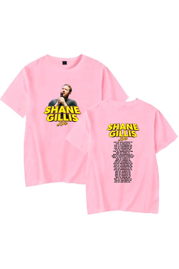 Shane Gillis Live 2025 Tshirt Cosplay Short Sleeve Hip Hop Tops Tees Casual T-shirt