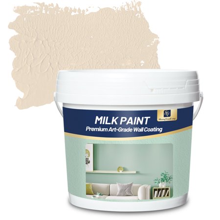 ShangTianFeng Interior Paint, 1 Gal Cream White, Eggshell & Matte Finish. Low VOC, Washable, Stain & Mildew Resistant. For Home, Bedroom, Kitchen