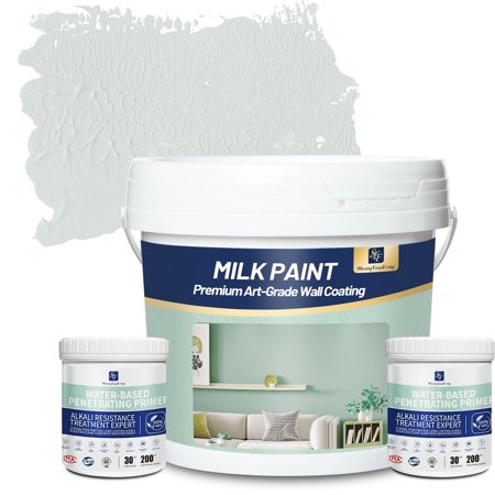 ShangTianFeng White Interior Paint & Primer Kit, 1-Gallon, Premium Eggshell Finish, Stain-Resistant Coating for Living Room, Kitchen, Office & Home Renovation, DIY-Friendly