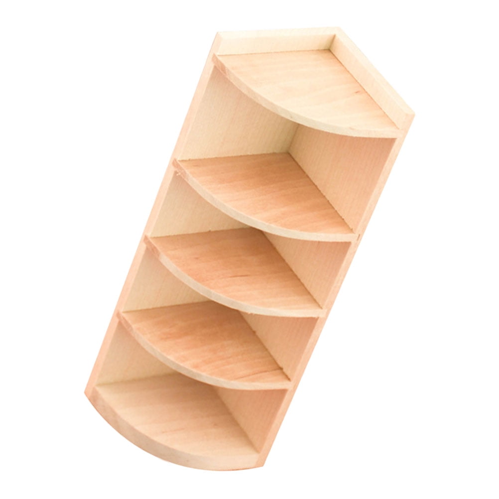 Shangfeng 1Pc Dolly House Model Miniature Wooden Bookshelf