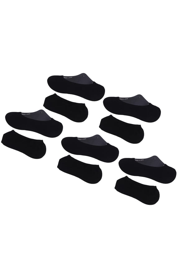 y Men Invisible Low Cut Socks Made of Cotton Black Breathable and Comfortable with Antislip Grips 5 Pairs