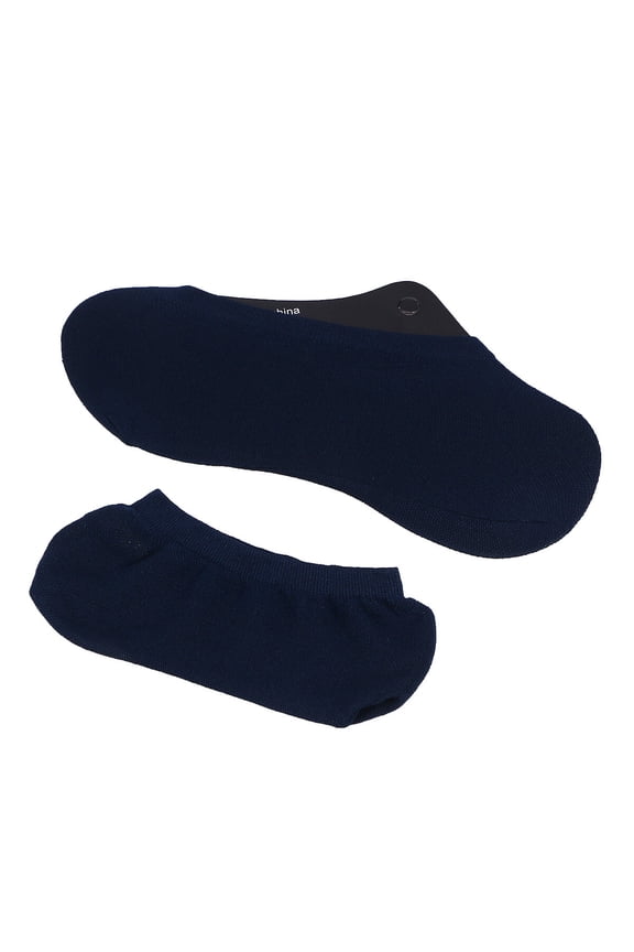 y Men's Low Cut Cotton Socks with Antislip Grips Breathable and Comfortable One Size Fits Most Navy 5 Pairs