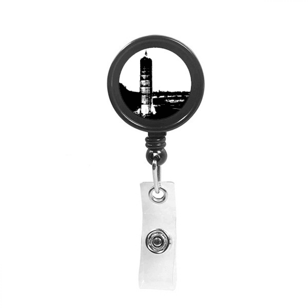 Shanghai Jinmao Tower China Famous Retractable Keychain Badge Holder ID Badge