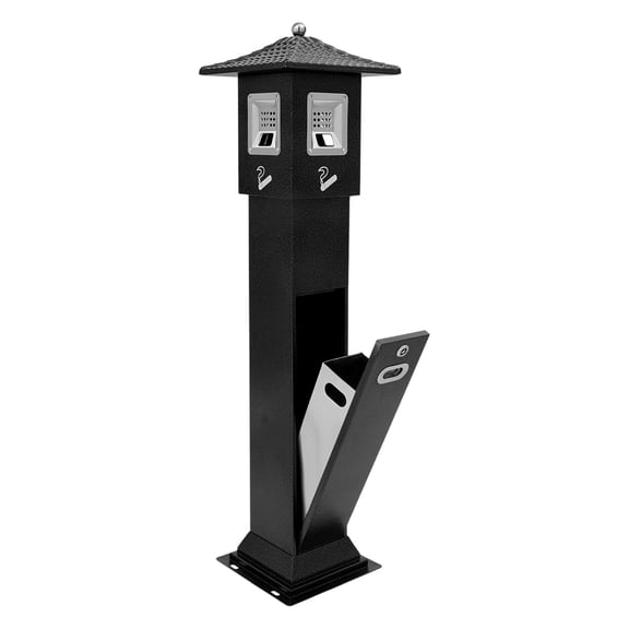 4.6L/1.22Gal Cigarette Butt Disposal, 10.4"W x 47"H Waterproof Fireproof Commercial Smoking Receptacles, Standing Ashtray Butt Can
