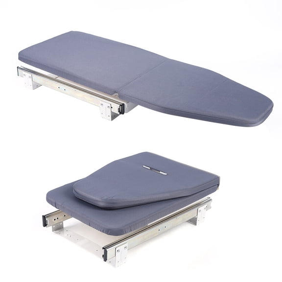 Shangmakel Retractable Ironing Board Closet Gray Folding 180 Rotation Pull-Out Stow Away Ironing Board with Removable Cover