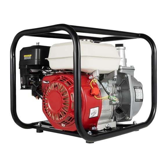 Shangmakel Trash Pump 2 inch, 6.5HP Gas Powered Water Pump, 4-Cycle Engine with Inlet Pipe Connection & Outlet Pipe Connection for Garden Farm Irrigation