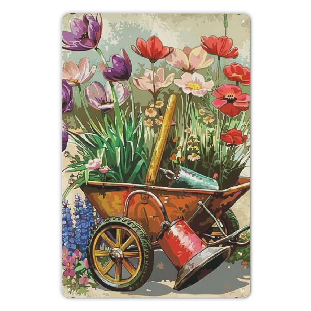 Shangniulu 12X8 Inch Spring Summer Retro Bohemian Flower Tin Sign ...