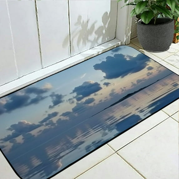 Shangniulu Beach Background Durable Retro Door Mat,Funny Doormat,Break Doormat,Bedroom Doormat,Cute Doormat,Friends Doormat,Home Decor,Welcome Mat,Front Doormat 19.68*47.24 in
