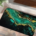 thumbnail image 1 of Shangniulu Black Green Marble Door Mat,Welcome Doormat Decorative Home Floor Mat, Non Slip Rubber Back and Water Absorption for Outdoor Indoor Entrance Decor 19.68*39.37 in, 1 of 6