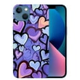 thumbnail image 1 of Shangniulu Blue Love Heart Printed Cases for iPhone 14,Cute Soft TPU Hard Back Shatter-Resistant Shockproof Anti-Fall Protective Girly Painting Art Cover Case, 1 of 4