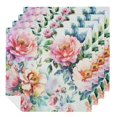 thumbnail image 1 of Shangniulu Blush Peony Cocktail Beverage Cloth Napkins Decoupage Pretty Spring Summer Flower Napkin Dessert Napkin for Wedding Holiday Bridal &amp; Baby Shower Tableware Party Supplies 4 PCS, 1 of 7
