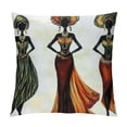 thumbnail image 1 of Shangniulu Bohemia Style African Tribe Women Theme Throw Pillow Cover Ethnic Characteristics Cushion Cover Sofa Couch Bedroom Decorative Square Pillowcase 20x20in, 1 of 5