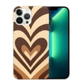 thumbnail image 1 of Shangniulu Brown Heart Case Cute Love Heart Coffee Latte Print Phone Case Shockproof Protective Case Soft TPU Hard Back Anti-Scratch Cover, 1 of 4