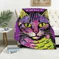 thumbnail image 1 of Shangniulu Colorful Cat Flannel Blanket for Bed,Dean Russo Cat Fleece Throw Blanket for Women, Men and Kids - Super Soft Plush Cat Blanket Throw Plush Blanket for Cat Lovers, 1 of 6