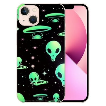 Shangniulu Compatible for iPhone 14 Pro Case, Mysterious Alien UFO iPhone Case Drop Protection Slim Shockproof TPU Case Gift for Men Women