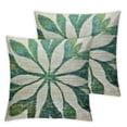 thumbnail image 1 of Shangniulu Dark Teal Dahlia Pillow Covers Set of 2 Summer Geometric Rust Flower Outdoor Decorative Throw Pillows Farmhouse Turquoise Pillow Case Square Cushion Cover, 1 of 1