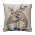 thumbnail image 1 of Shangniulu Easter Rabbit Throw Pillow Case Cushion Cover Spring Home Decoration Short Plush Material，Multiple sizes available, 1 of 5