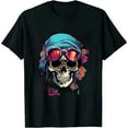 thumbnail image 1 of Shangniulu Expressive Nonconformity: Standout Skull Graphic Design T-Shirt, 1 of 3