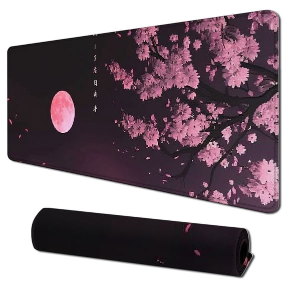 Shangniulu Extended Mouse Pad Large Keyboard Mousepad Desktop Mat, Non-Slip Rubber Base with Stitched Edge XL Black Large Desk Pad 31.5X11.8 inch 31.5x11.8 in