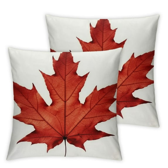 Shangniulu Fall Pillow Covers Set of 2 Decorative Thanksgiving Autumn Home Decor Pillow Cases for Porch Couch,Outside Outdoor Harvest Decorations Maple Leaves