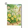 thumbnail image 1 of Shangniulu Floral Spring Garden Flag Welcome 18" x 12" White, 1 of 6