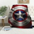 thumbnail image 1 of Shangniulu Fourth of July Blanket American Metal Round Geometry Stars Super Soft Bedding Flannel Throw Blanket Microfiber Flannel Blankets Sofa Camping Travel Warm Lightweight for Kid Baby Adults, 1 of 6