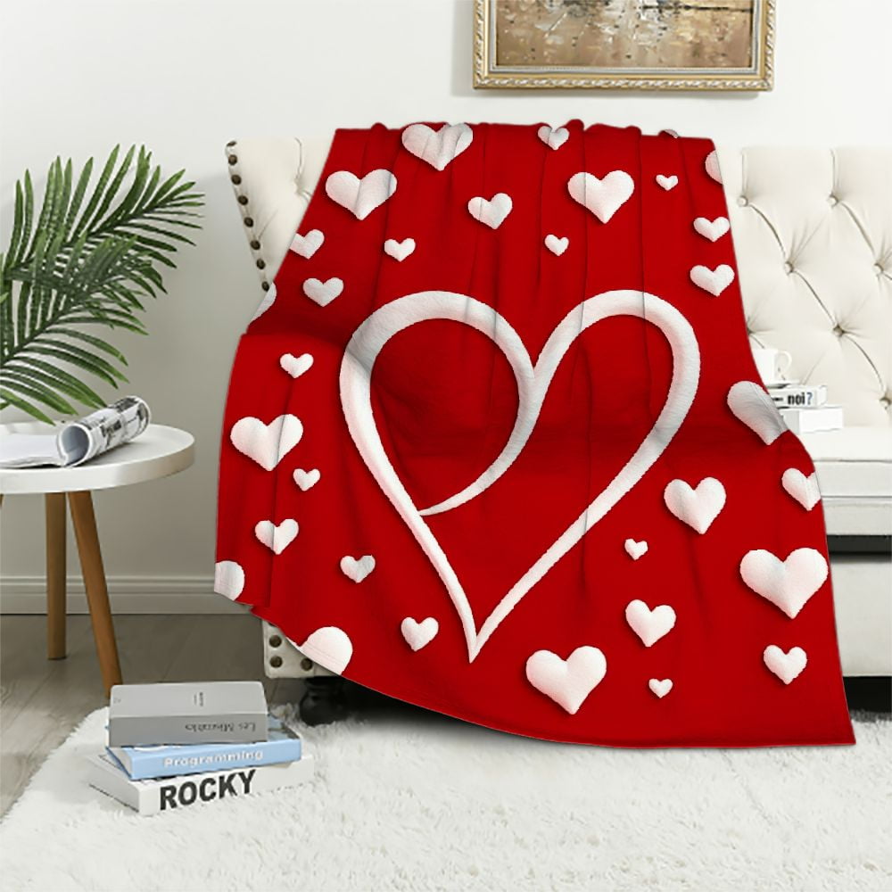 Shangniulu Happy Valentines Day Decorative Throw Blanket Wedding