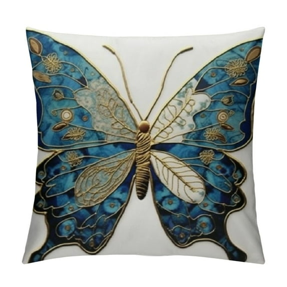 Shangniulu Luxurious Style Leaf Pattern Pillowcase for Home Decoration, Digital Printed Square Cushion Cover, Perfect for Living Room and Bedroom Pillowcase