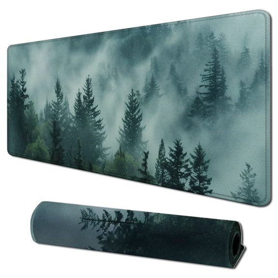 Shangniulu Mouse Pad,Forest Mouse Pad Rectangle, Waterproof Anti-Slip Rubber Mousepad Office Accessories Desk Decor Wireless Mouse Pads for Computers Laptop 31.5x11.8 in