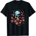 thumbnail image 1 of Shangniulu Nonconformist Vision: Captivating Skull Graphic Design T-Shirt, 1 of 3
