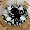 thumbnail image 1 of Shangniulu Overlay Tabletop Collection Halloween Decor, Table Topper, Round, Spider Web White, 1 of 8