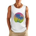 thumbnail image 1 of Shangniulu Palm Trees Sunset - Summer Vacation Tropical Beach Tank Top L, 1 of 5