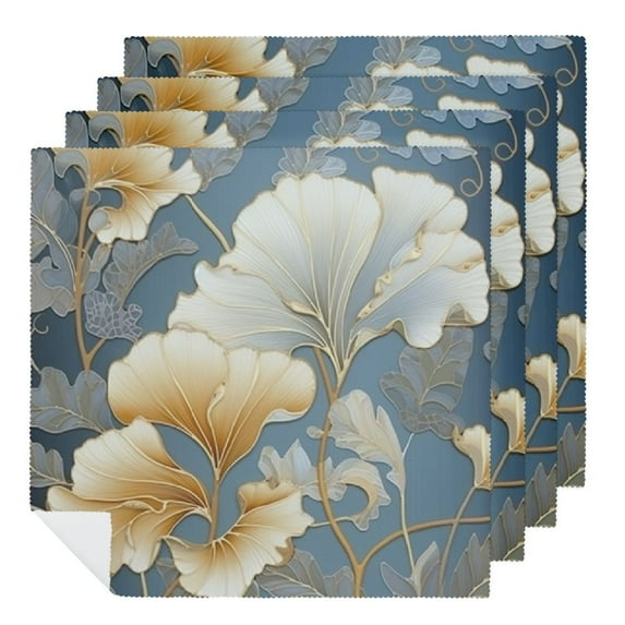 Shangniulu Party Cloth Napkins Dinner Table Napkins, Washable Reusable Polyester Napkins for Home Holiday Party Wedding Table Setting Decoration 4 PCS