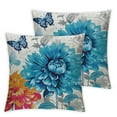 thumbnail image 1 of Shangniulu  Retro Butterfly Pattern Decorative Throw Pillow Covers Vintage Style Home Decorative Cushion Cover with Quote Pillowcase ,Set of 2 (Butterfly Pattern) White, 1 of 6