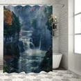 thumbnail image 1 of Shangniulu Shower Curtain for Bathroom with Hooks,Without Odor Polyester Fiber Material,Natural Scenery Bathroom Decorative Shower Curtains Water Repellent Washable White, 1 of 7