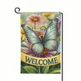 thumbnail image 1 of Shangniulu Spring Summer Butterfly Garden Flag 12x18 Vertical Double Sided Welcome Farmhouse Outside Decorations Burlap Yard Flag White, 1 of 6