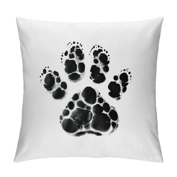 Shangniulu Square pillowcase with animal paws, white background pillowcase decoration, home bedroom sofa pillowcase standard size 18X18 inches