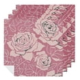thumbnail image 1 of Shangniulu Table Cloth Napkins Floral Rose, Washable Reusable Dinner Napkin, Table Decor for Kitchen, Cocktail Party,Wedding, Banquet, Holiday 6 PCS, 1 of 7