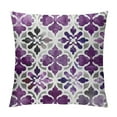 thumbnail image 1 of Shangniulu Throw Pillow Cases Geometric Accent Decorative Cushion Covers for Couch Sofa Farmhouse Decoration Deep Purple Grey White, 1 of 5